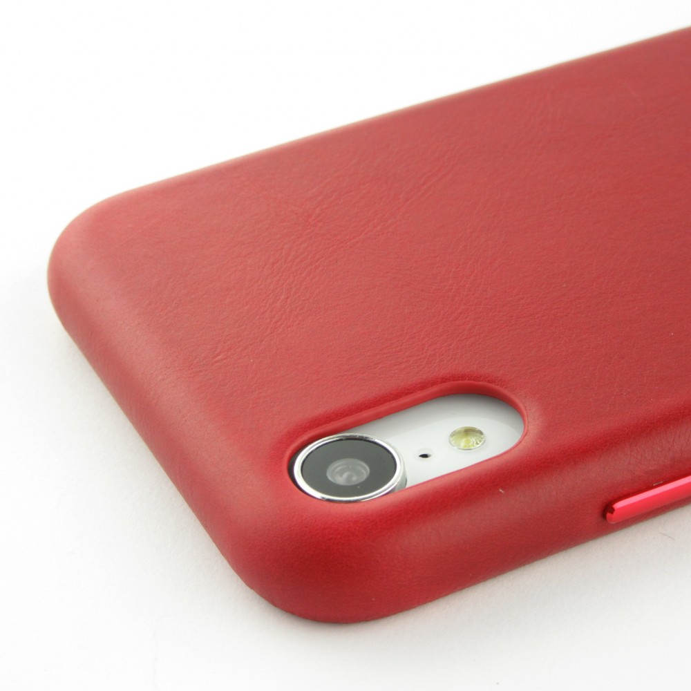 Coque iPhone XR - Qialino cuir véritable - Rouge