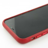 Coque iPhone X / Xs - Qialino cuir véritable - Rouge