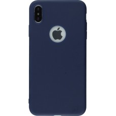 Coque iPhone XR - Silicone Mat - Bleu foncé