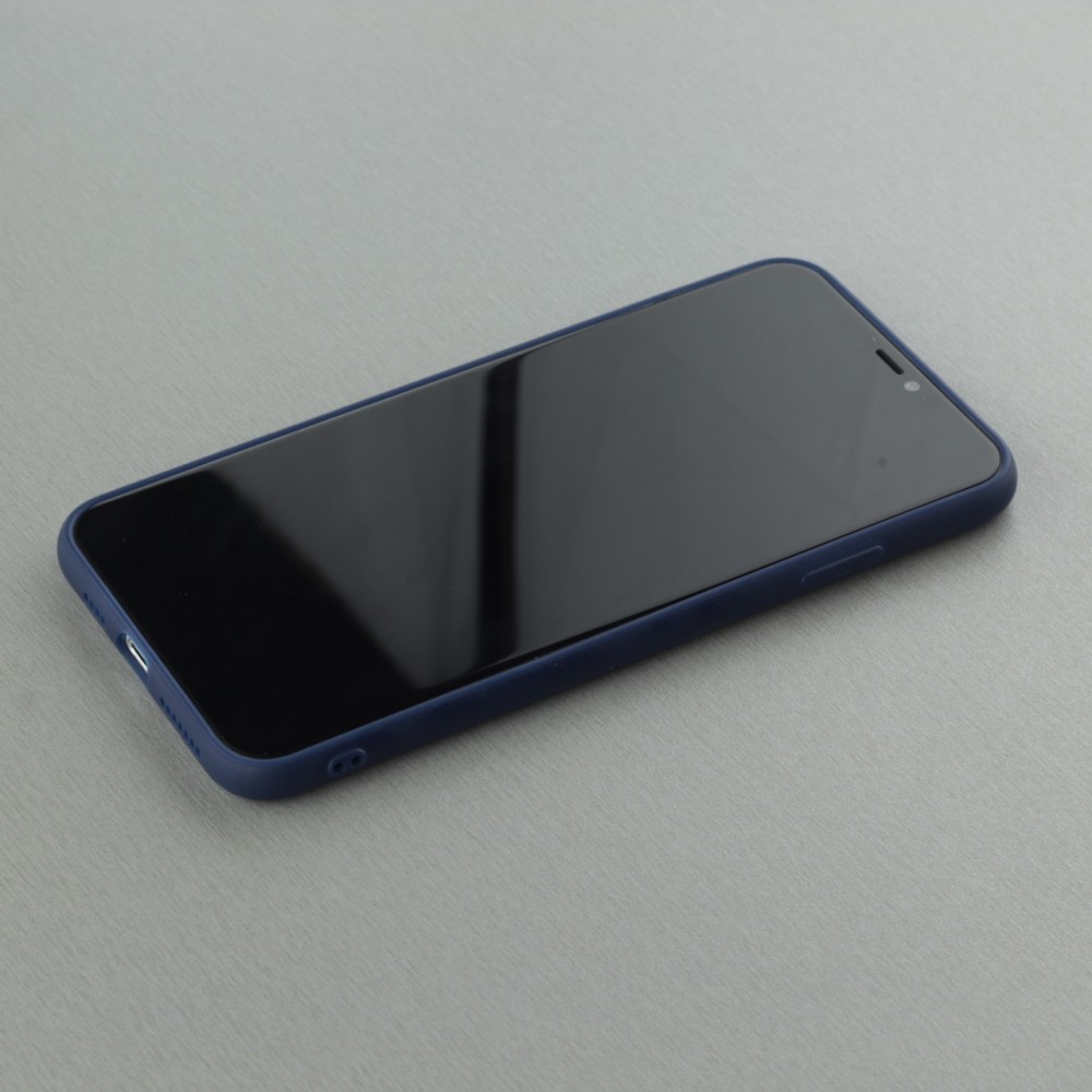 Coque iPhone XR - Silicone Mat - Bleu foncé