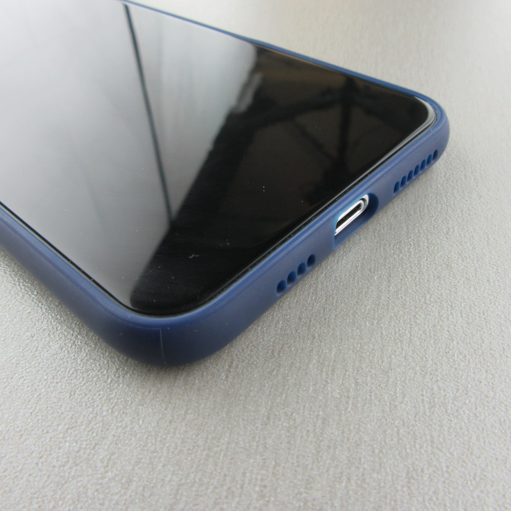 Hülle iPhone XR - Silicone Mat dunkelblau
