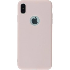 Coque iPhone XR - Silicone Mat - Rose clair
