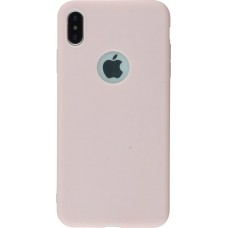 Coque iPhone Xs Max - Silicone Mat - Rose clair