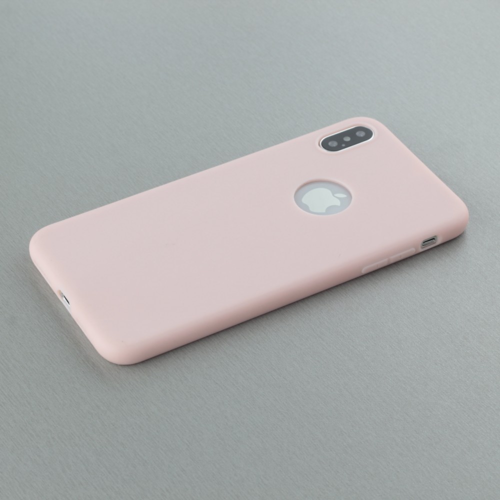 Hülle iPhone Xs Max - Silicone Mat hell- Rosa