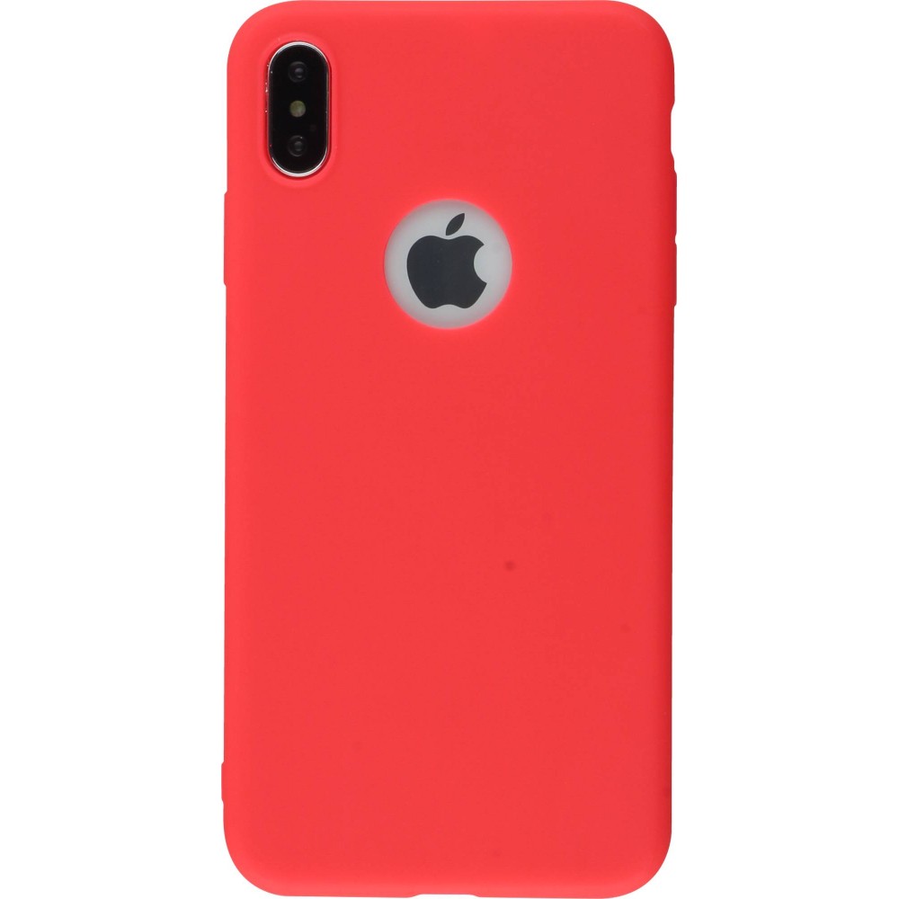 Coque iPhone Xs Max - Silicone Mat - Rouge