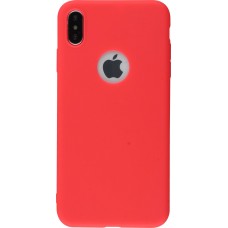 Coque iPhone Xs Max - Silicone Mat - Rouge