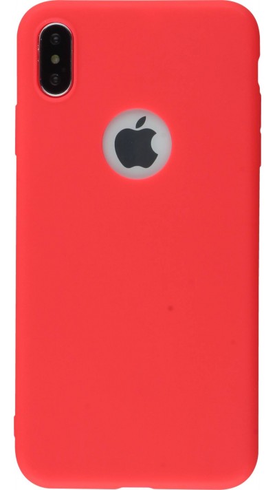 Hülle iPhone Xs Max - Silicone Mat - Rot