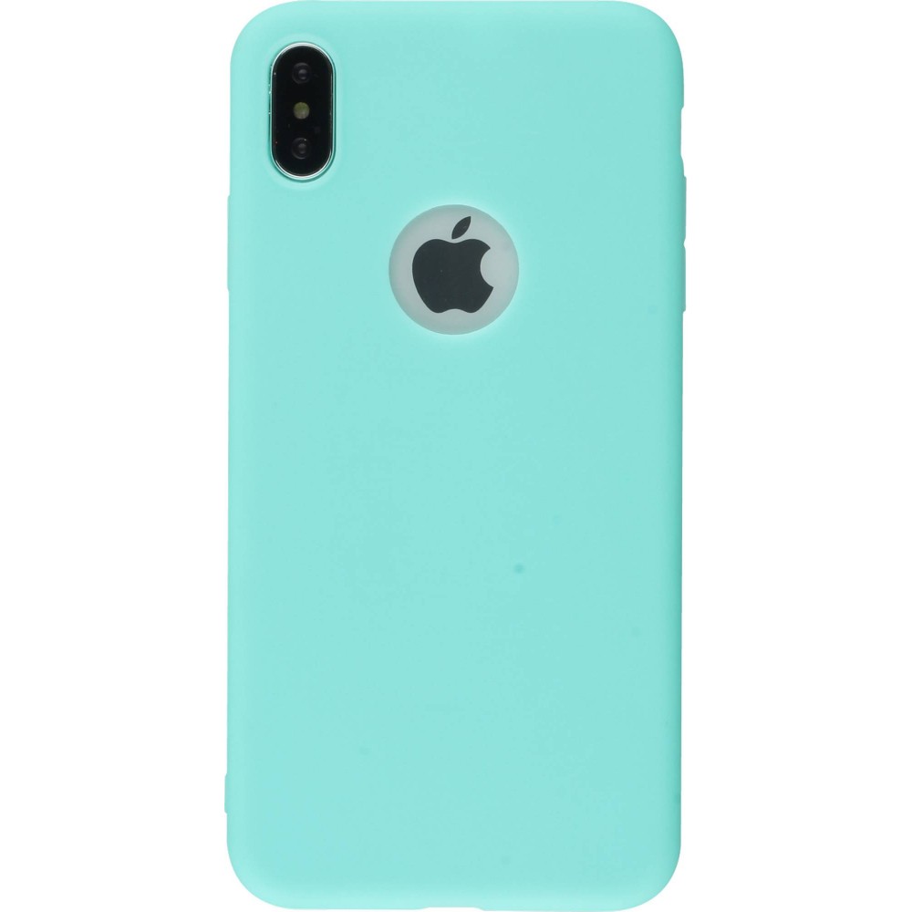 Coque iPhone Xs Max - Silicone Mat - Turquoise