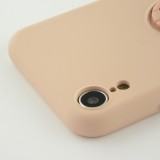 Hülle iPhone XR - Soft Touch mit Ring - Rosa