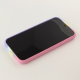 Coque iPhone XR - Soft Touch multicolors rose - Violet