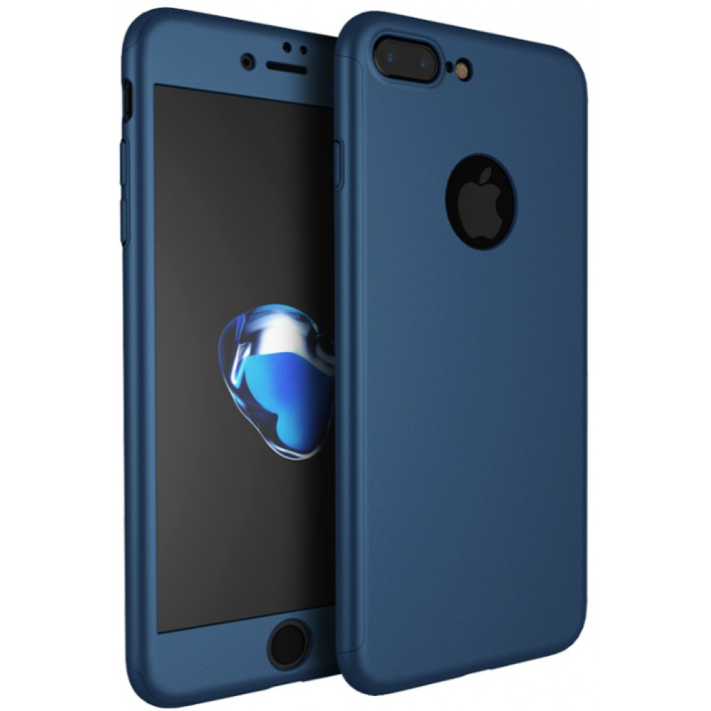Coque iPhone X / Xs - 360° Full Body - Bleu foncé