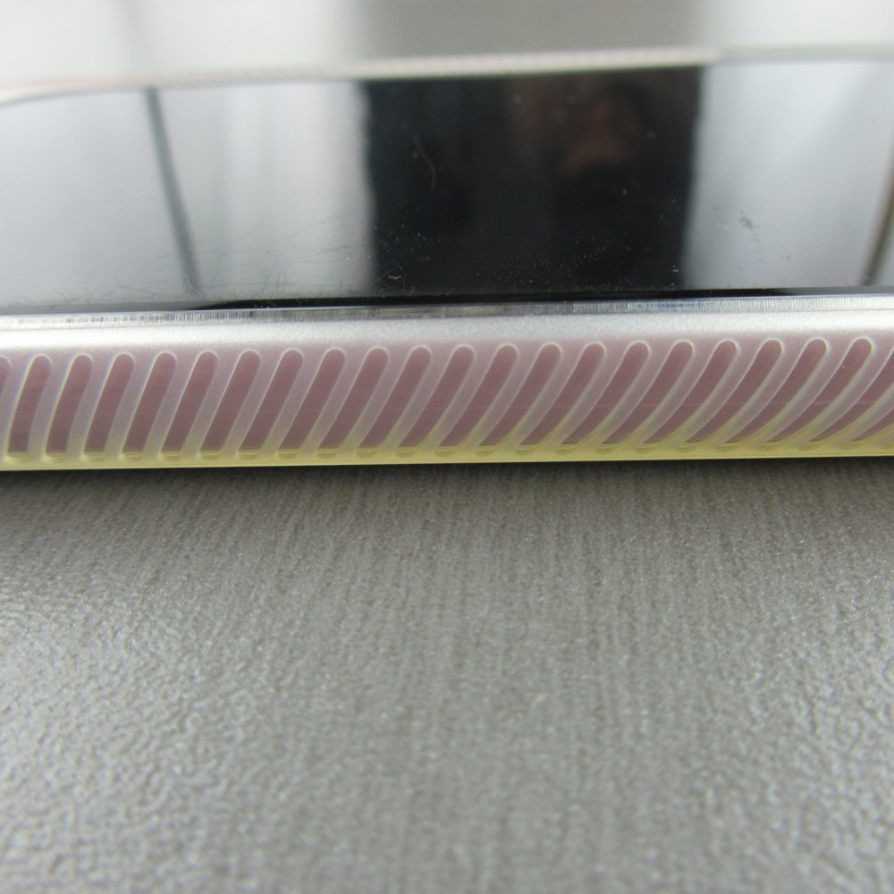 Coque iPhone X / Xs - Bumper Stripes - Rose