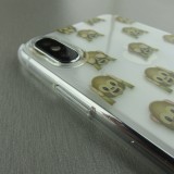Hülle iPhone X / Xs - Clear Emoji Monkey