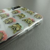 Hülle iPhone X / Xs - Clear Emoji Monkey flowers
