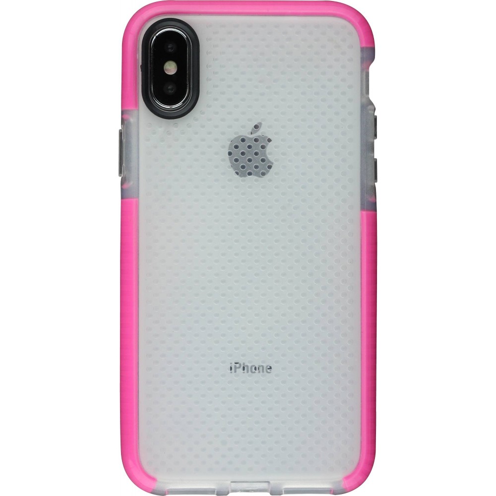Hülle iPhone X / Xs - Bumper Dots - Rosa