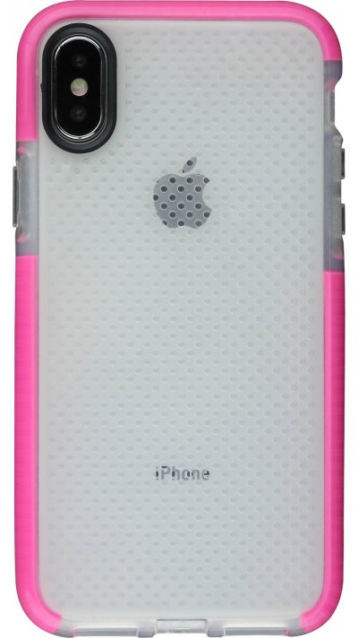 Hülle iPhone X / Xs - Bumper Dots - Rosa