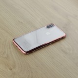 Coque iPhone X / Xs - Bumper Diamond - Rose clair
