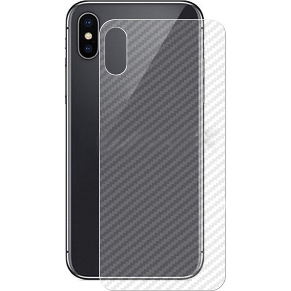 Autocollant arrière carbon transparent - iPhone X / Xs