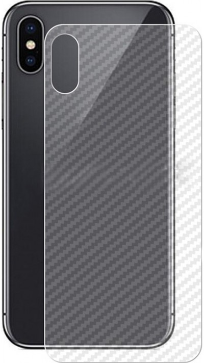 Transparenter Carbon Rückenaufkleber - iPhone X / Xs