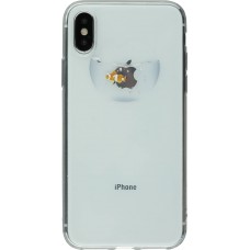 Coque iPhone X / Xs - Clear Logo bocal poisson