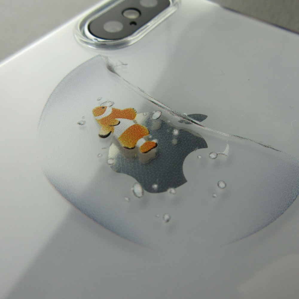 Coque iPhone X / Xs - Clear Logo bocal poisson