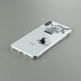 Coque iPhone X / Xs - Clear Logo chat cage