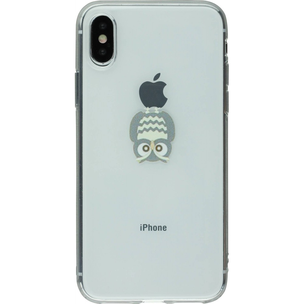 Coque iPhone X / Xs - Clear Logo chouette