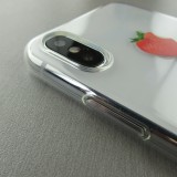 Coque iPhone X / Xs - Clear Logo fraise