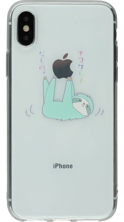 Coque iPhone X / Xs - Clear Logo paresseux