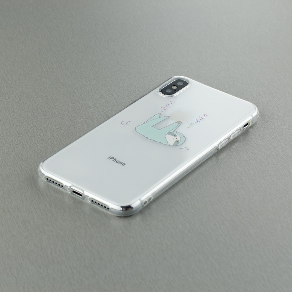 Coque iPhone X / Xs - Clear Logo paresseux