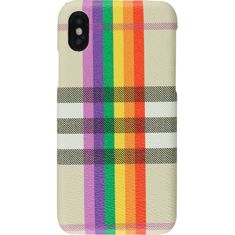 Hülle iPhone X / Xs - Cross Pattern beige