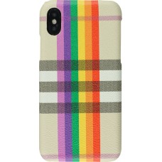 Coque iPhone X / Xs - Cross Pattern beige