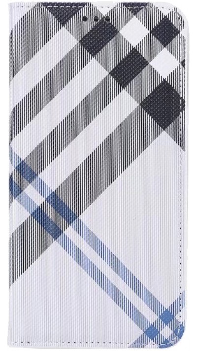 Coque iPhone X / Xs - Flip Lines - Blanc