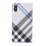 Coque iPhone XR - Flip Lines - Blanc