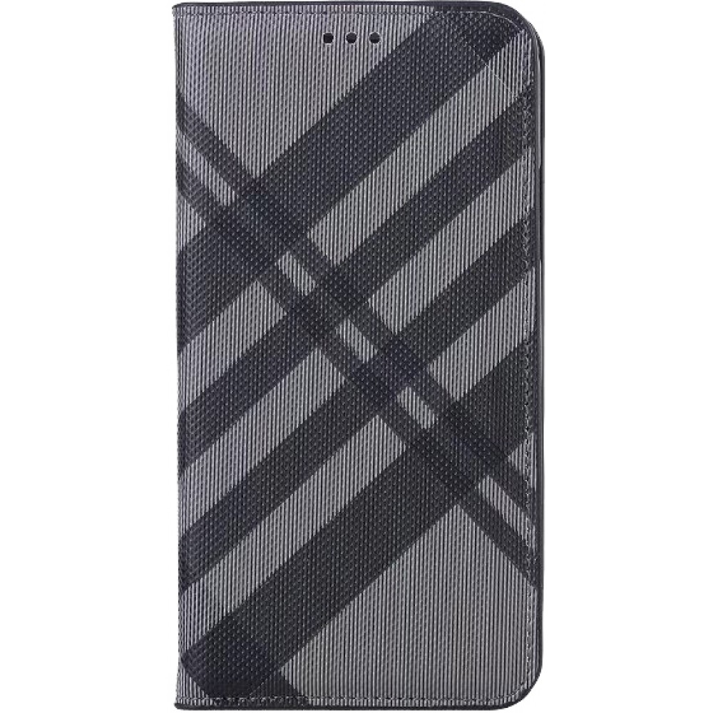 Hülle iPhone X / Xs - Flip Lines - Grau