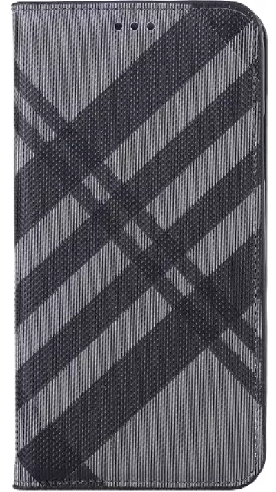 Coque iPhone Xs Max - Flip Lines - Gris