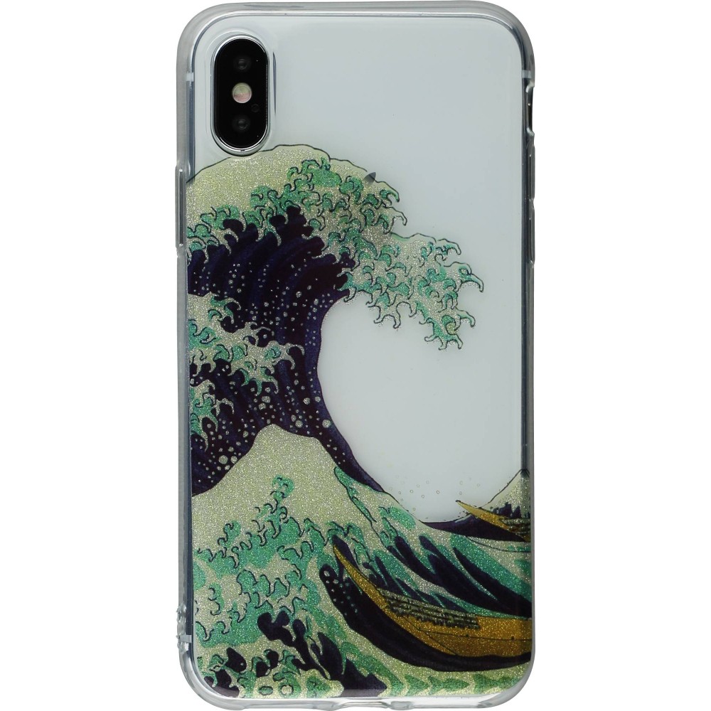 Coque iPhone X / Xs - Gel Shine Tsunami