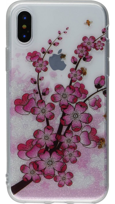 Hülle iPhone Xs Max - Gummi Shine Blütenzweig