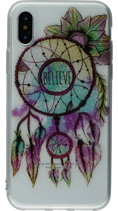 Hülle iPhone Xs Max - Gummi Shine dreamcatcher believe