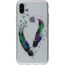 Coque iPhone Xs Max - Gel Shine plumes