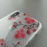 Coque iPhone X / Xs - Gel fleurs papillon