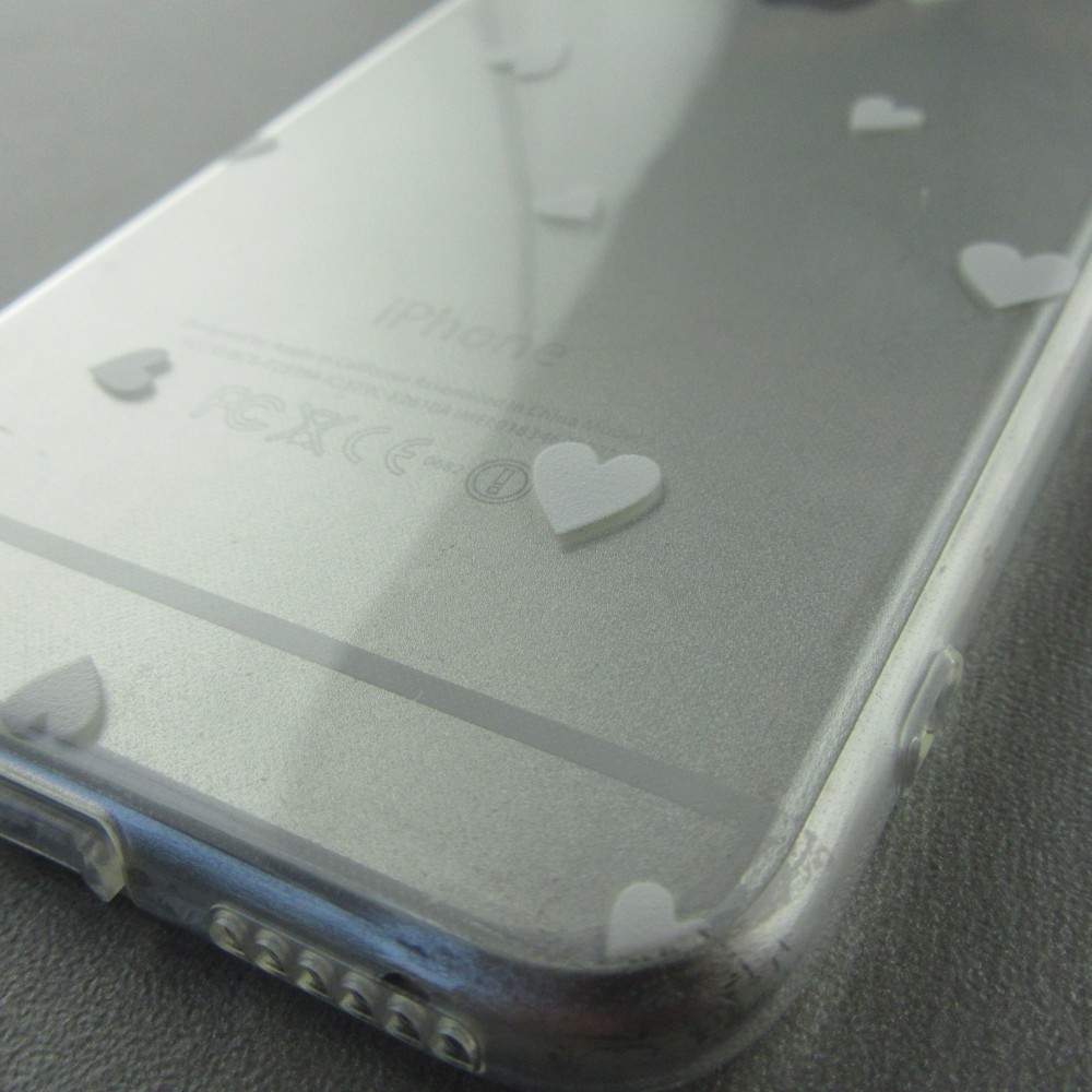 Coque iPhone X / Xs - Gel petit coeur - Blanc