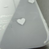 Coque iPhone X / Xs - Gel petit coeur - Blanc