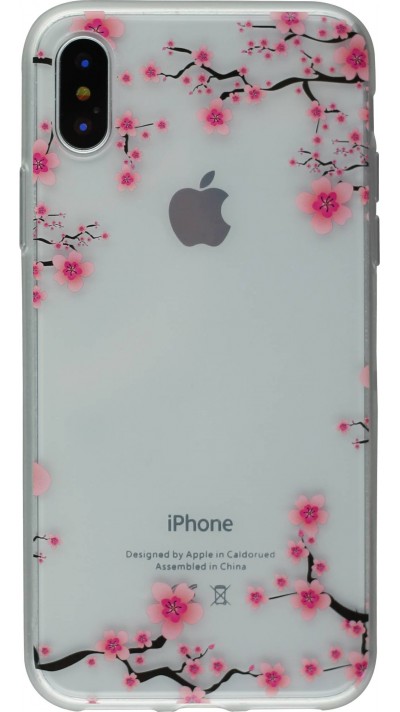 Coque iPhone X / Xs - Gel petites fleurs