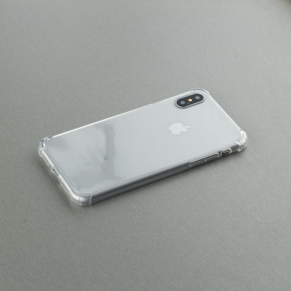 Hülle iPhone Xs Max - Gummi Transparent Gel Bumper mit extra Schutz für Ecken Antischock