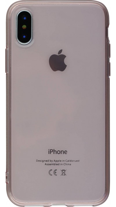 Coque iPhone X / Xs - Gel transparent - Rose clair