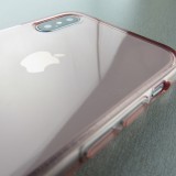 Hülle iPhone X / Xs - Gummi transparent hell- Rosa