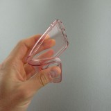Hülle iPhone X / Xs - Gummi transparent hell- Rosa