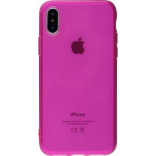 Coque iPhone XR - Gel transparent - Rose foncé