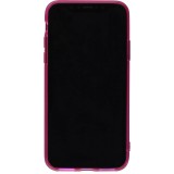 Hülle iPhone XR - Gummi transparent - Dunkelrosa